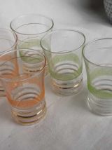 lot de 6 verres granite vintage