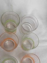 lot de 6 verres granite vintage