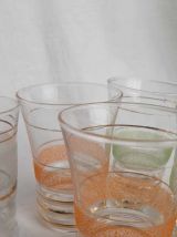 lot de 6 verres granite vintage