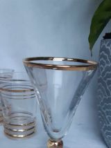 6 petits verres vintage annee 1950