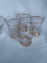6 petits verres vintage annee 1950