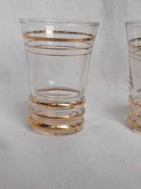 6 petits verres vintage annee 1950