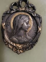 ancien bénitier Rosa Mystica ,début 20ème 