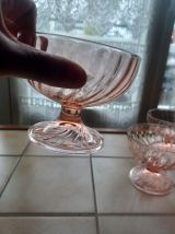 Vintage 6 grandes coupes à glace modèle ROSALINE d'Arcoroc  