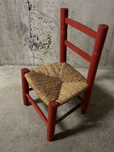 Chaise paillée enfant