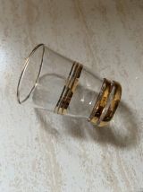 Service liqueur au liseré doré des années 60.