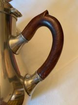 Service à café étain : cafetière, pot à lait, sucrier