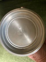 Service à café étain : cafetière, pot à lait, sucrier