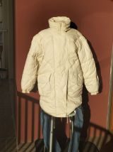 Doudoune rembourrée oversize 3/4 vintage providence . Crème