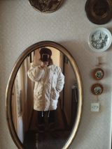 Doudoune rembourrée oversize 3/4 vintage providence . Crème