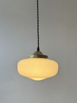 ANCIENNE SUSPENSION VINTAGE EN OPALINE  20 CM