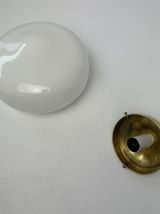 ANCIENNE SUSPENSION VINTAGE EN OPALINE  20 CM