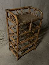 Etagère en rotin années 60