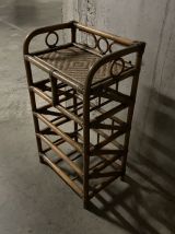 Etagère en rotin années 60