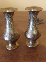 Deux vases laiton Inde
