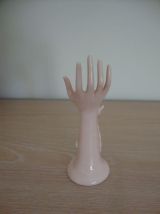 Soliflore baguier petite main en céramique  vintage