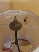 lampe ceramique fleurs pivoines