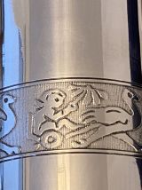 Thermos Protège Biberon Métal argenté pour Cadeau Naissance 