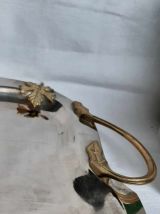 plateau argent laiton retro annees 1960