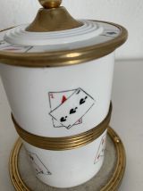 Porte-cigarettes vintage 1960 doré poker cartes à jouer - 15