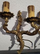 3 Appliques murales laiton ou bronze Bossini