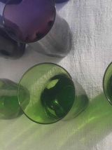 9 gobelets en verre années 70