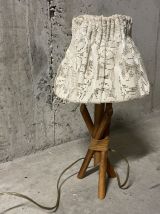 Lampe en rotin années 60