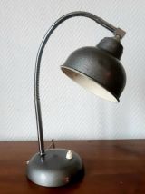 Lampe de bureau industrielle grise 1970