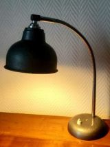 Lampe de bureau industrielle grise 1970