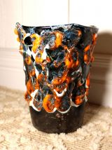 Vase Fat Lava - Rocaille de l'Océan - Fait Main - Vintage