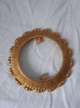 Plafonnier vintage en verre pointe diamant Limburg a610 doré