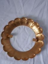 Plafonnier vintage en verre pointe diamant Limburg a610 doré