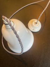 Lampe /suspension tulipe baladeuse opaline