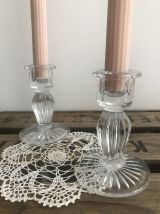 Bougeoirs en verre