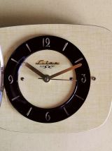 Horloge formica vintage pendule murale silencieuse Sitar