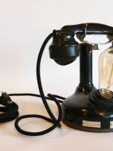 Lampe industrielle vintage métal bakélite téléphone noir 