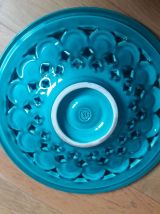 Coupe à fruits Verceram barbotine vert éméraude 37cm