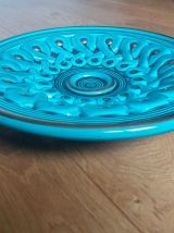 Coupe à fruits Verceram barbotine vert éméraude 37cm