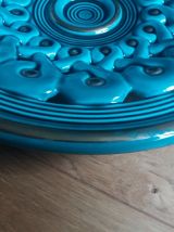 Coupe à fruits Verceram barbotine vert éméraude 37cm