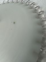 ANCIENNE SUSPENSION EN OPALINE DENTELEE 25 CM VINTAGE