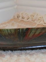 Grand Plat en verre - Long. 46 cm ! - Art Déco