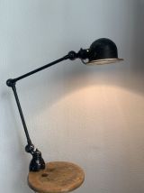 Lampe vintage 1960 Jielde 2 bras noire mat d'origine - 100 c