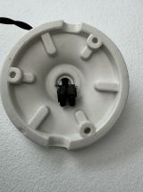 ANCIENNE SUSPENSION RONDE EN OPALINE VINTAGE 18 CM