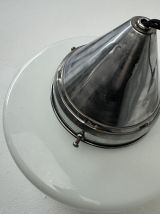 ANCIENNE SUSPENSION ART-DECO EN OPALINE 