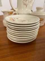 Service à café vintage faïence de Saint-Amand 1970's