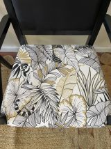 Set de 2 fauteuils Bois Black Feuilles dorées