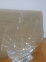 Très Beau Bateau Jonque En Cristal JG Durand