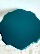 Guéridon en bois peint émeraude vintage 