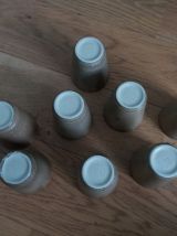 8 tasses ou verres Digoin en grès