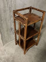 Etagère en rotin années 60